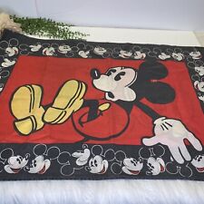 Vintage Disney Black Red White Yellow Mickey Mouse Standard Pillowcase picture
