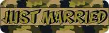 10X3 Camouflage Just Married Bumper Magnet Vinyl Magnetic Truck Door Decal Signs picture