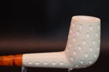 Deluxe Xl Lattice Billiard Pipe By ALI new-block Meerschaum Handmade W Case#1349 picture