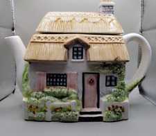 Vintage Thatched Roof House Teapot picture