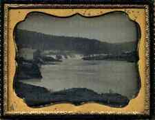 Historic Early 1850s Daguerreotype Photo of Oregon City / Willamette Falls Rare picture