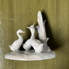 LLADRO NAO THREE 3 GEESE GOOSE DUCK BIRD FINE PORCELAIN FIGURINE picture