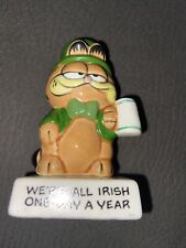 Enesco Garfield Cat ceramic Figure 1981 Cartoon figurine We're All Irish  #2 picture