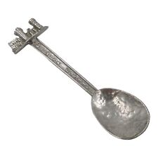 Vintage Souvenir Spoon Collectible Warwick Castle England Pewter picture