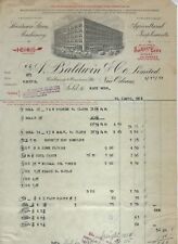 1911 NEW ORLEANS LOUISIANA BILLHEAD A BALDWIN & COMPANY (WHOLESALE) HARDWARE picture