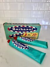 Vintage 40-50s Barbasol Brushless Shaving Cream Tube Menthol RARE GREAT GRAPHICS picture