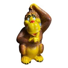 Vtg Monkey Holding Banana Coin Kids Bank Hard Plastic 12.5