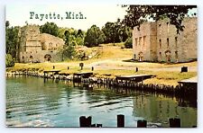 Postcard Fayette Michigan MI Ghost Town Upper Peninsula picture