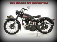 1952 BSA B33-500 Motorcycle New Metal Sign: 12 x 16