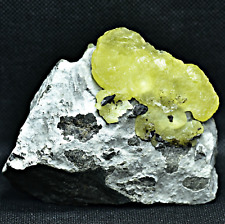 312 GM Top Quality Lemon Yellow Brucite Huge Crystal On Matrix @ Kharan Pakistan picture