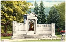 Vtg Postcard Tittusville Pennsylvania PA Woodlawn Cemetery Col.  Drake Monument picture
