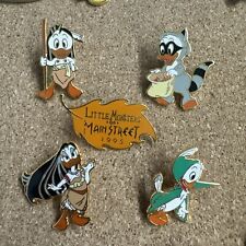 Disneyland Little Monster Main St Ducks Pocahontas Pin Set Disney 1995 Vtg Cast picture