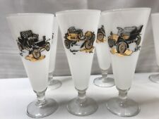 Beer Pilsner Glasses Cadillac Buick Ford packard Set Of Six picture
