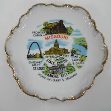 Vintage Missouri Mini Souvenir Plate / Jefferson City Kansas City Gateway Arch picture