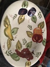 Oneida Vintage Fruit Hand Painted Serving Bowl 14” picture