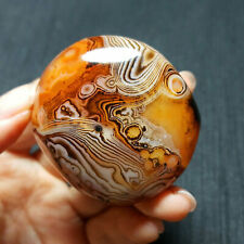1* Natural Polished Silk Banded Lace Agate Crystal Sardonyx Carnelian Palm stone picture