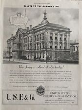 1946 US Fidelity & Guaranty Co VTG 1940s PRINT AD Trenton New Jersey State House picture
