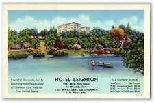 c1940s Hotel Leighton Exterior Los Angeles California CA Posted Boating Postcard picture