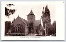Fort Collins Colorado~Methodist Church~c1905 B&W Postcard picture
