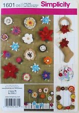 Simplicity 1601 Andrea Schewe Fabric Flowers Sewing Pattern picture