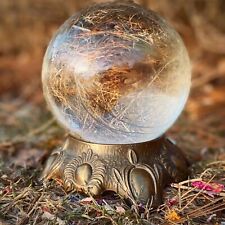 Mystical Witchy Vintage Metal Crystal Ball Magic Divination 150mm picture