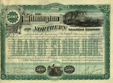 Wilmington and Northern Railroad Co. $500 Bond - Autographed Stocks & Bonds picture