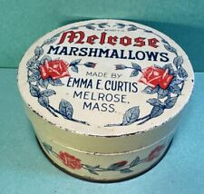 antique Melrose Marshmallows 4 oz Tin 4 1/4