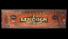 Antique 1920s Lincoln Shock Absorbers Gas & Oil Service Station Advertising Sign picture