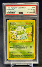 Bulbasaur Bisasam 1999 Pokemon German Base Set 1st Ed. #44/102 PSA 10 GEM MINT picture