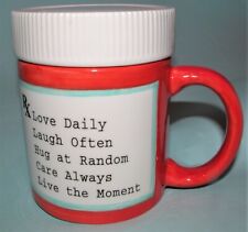 Roman. Inc. Nurse's lidded mug, New, gift boxed #44842, 'Love Daily Laugh Often' picture