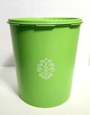 Vintage Tupperware Servalier Jumbo Apple Green Canister 1339 W/ Lid Large 25 Cup picture