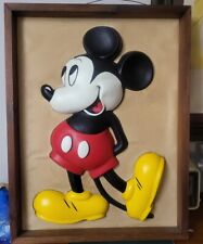 Mickey Mouse Large Framed Vintage Wall Relief, c1950s, Rare - H:66cm X W:51cm  picture