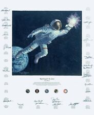 APOLLO ASTRONAUT ALAN BEAN PRINT REACHING FOR THE STARS SIGNED BY 24 ASTRONAUTS picture