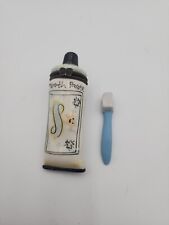 Vintage Toothpaste tube w/ toothbrush inside hinged trinket box picture