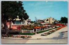 Corona Del Mar California Spring Flower Gardens Postcard PM Newport Beach CA WOB picture
