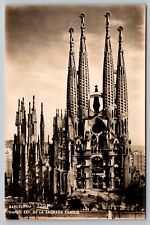 Postcard C 50, Barcelona, Templo EXP. De Sagrada Familia, Basilica picture