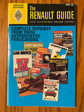 The Renault Guide Special Edition - Reprints 1968 1969 Magazine Tests - Rare US picture