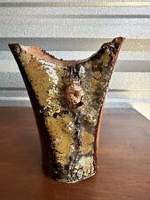 Vintage Handmade Candle Holder Tree Live Wood Natural Cicada Shed picture