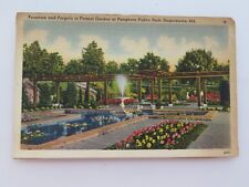 Vintage Postcard  Fountain Pergola Formal Garden Pangborn Park Hagerstown  #8315 picture
