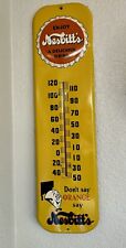 VINTAGE ADVERTISING NESBITT'S SODA TIN WALL THERMOMETER  EXCELLENT CONDITION picture