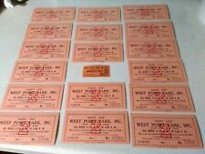 18 Lot Rare Vintage Original West Point Park Inc. PA Tickets Rides Gate Admit picture
