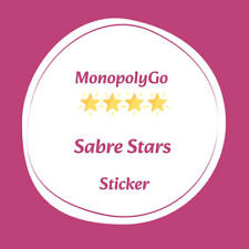 Sabre Stars Monopoly GO 4 Star ⭐️⭐️⭐️⭐️ Stickers -⚡️Cheap Fast DELIVERY⚡️ picture