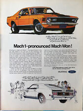 Vintage 1970 Mustang Mach 1 original color Ad picture