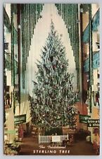 1956 Postcard The Traditional Sterling Tree Cleveland Ohio OH Lindner Christmas picture