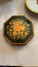 Vintage Sorrento Italy Musical Jewelry Box Lacquered Inlay Wood Octagonal picture