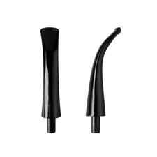 2x Bent Curved Pipe Stem Taper Mouthpiece Replacement For Tobacco Pipe 3-7.2mm  picture