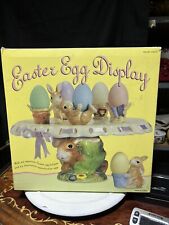 Bunny Easter Egg Holders Display Set / Cake Desert Pedestal Plate.See pics picture