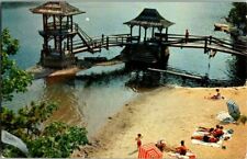 1960'S. BATHING BEACH. MOHONK LAKE. ULSTER CO, NY POSTCARD. HH12 picture