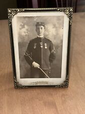 RARE Framed Photo Of Soldier / Academy(?) by Elmer Chickering 1890s Boston MA picture