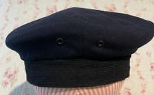 VINTAGE NAVY SAILOR SUPERIOR HAT CO CHICAGO BERET STYLE CAP WITH 2 EYELETS picture